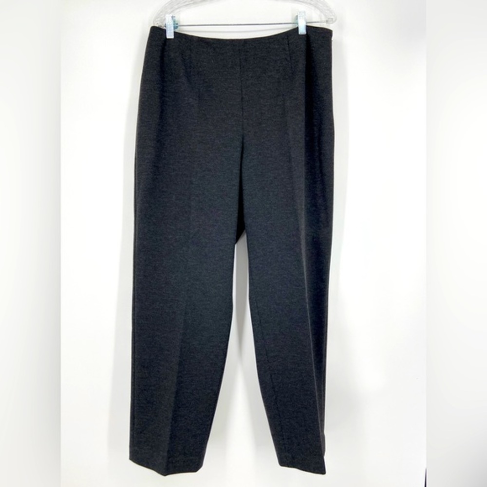 Jones New York Women’s Gray Stretch Dress Pants 14W, Work Wear Straight Leg